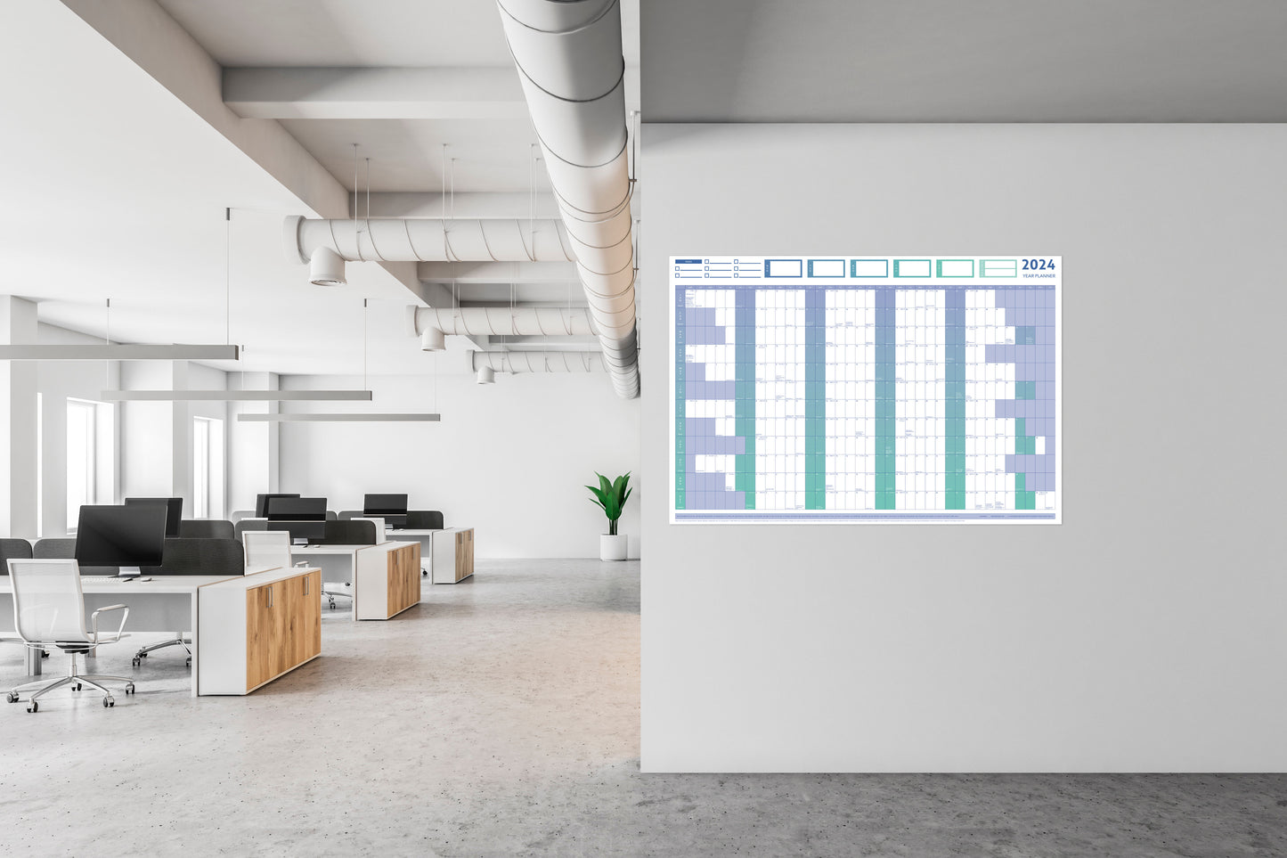 2024 GIANT YEAR WALL CHART AND HOLIDAY PLANNER