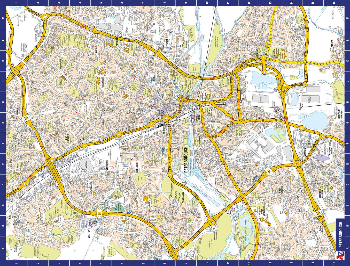 A to Z Map of  Peterborough 1000 Piece Jigsaw