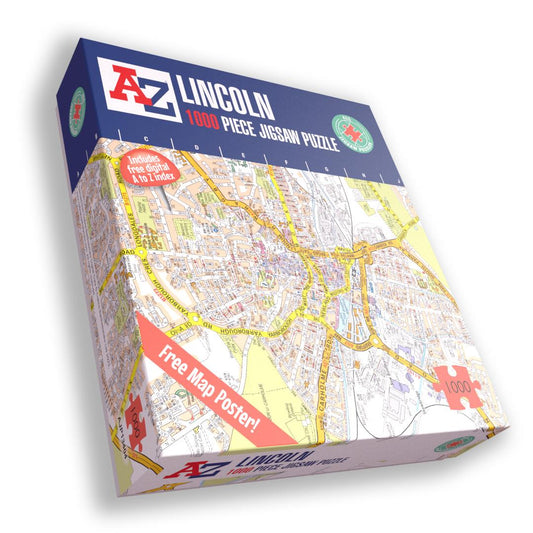 A-Z Map of  Lincoln 1000 Piece Jigsaw