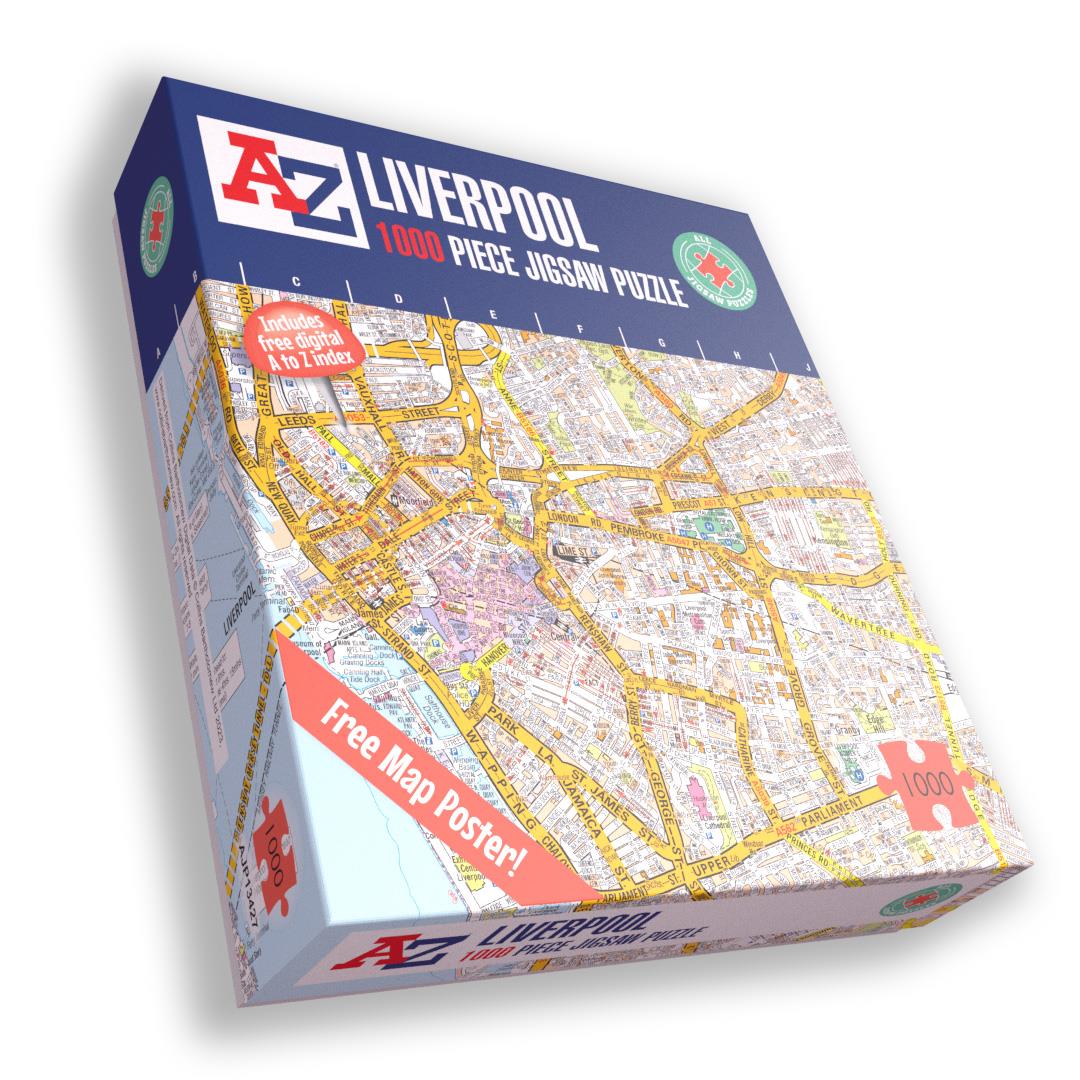 A-Z Map of Liverpool 1000 Piece Jigsaw