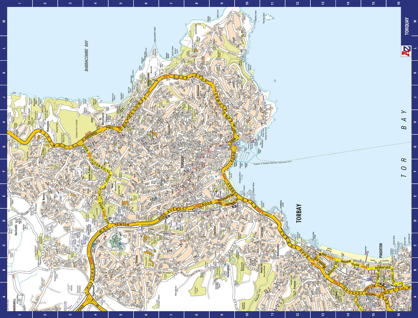 A-Z Map of Torquay 1000 Piece Jigsaw