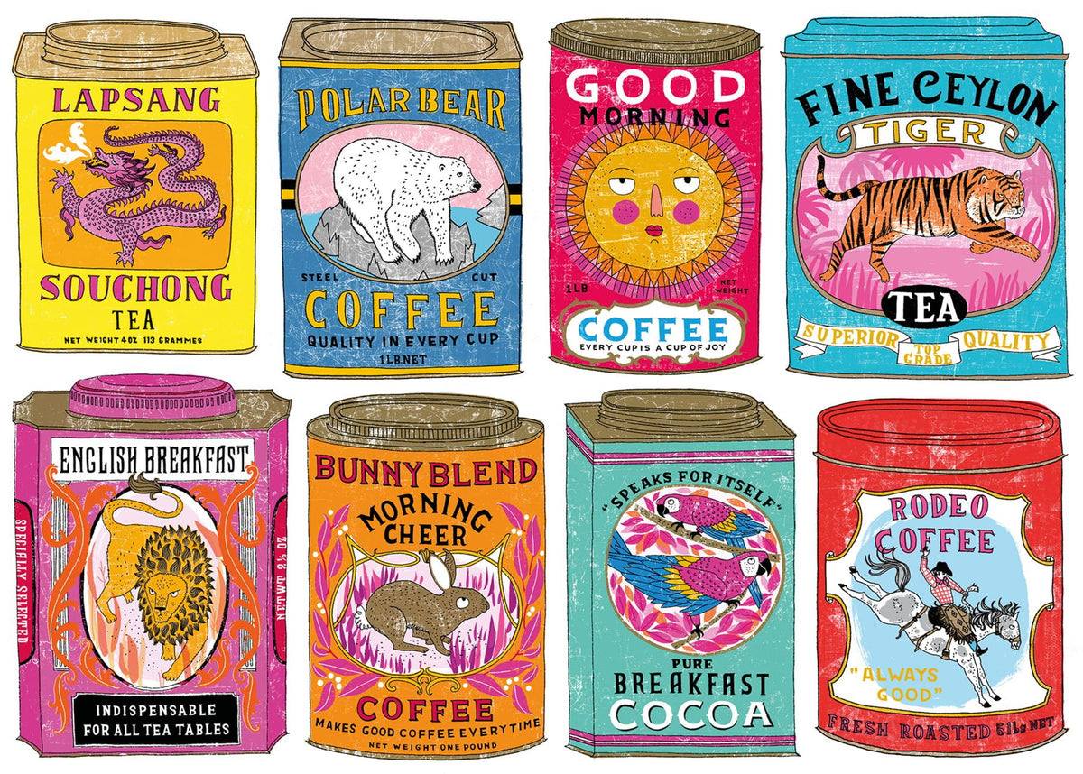 Vintage Tea and Coffee Tins 1000 Piece Jigsaw Puzzle