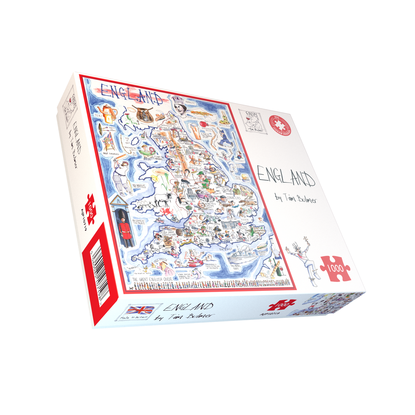 Map of England - Tim Bulmer 1000 Piece Jigsaw Puzzle