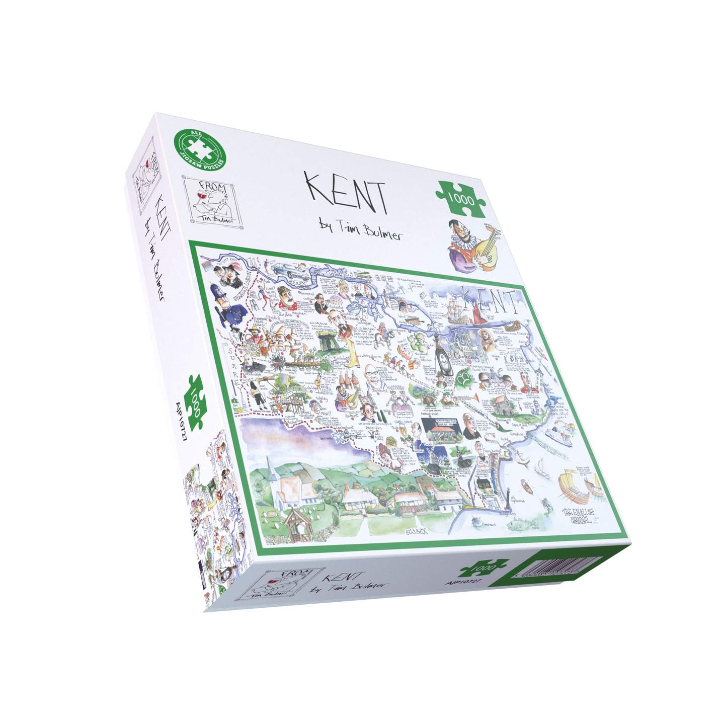 Map of Kent - Tim Bulmer 1000 Piece Jigsaw Puzzle