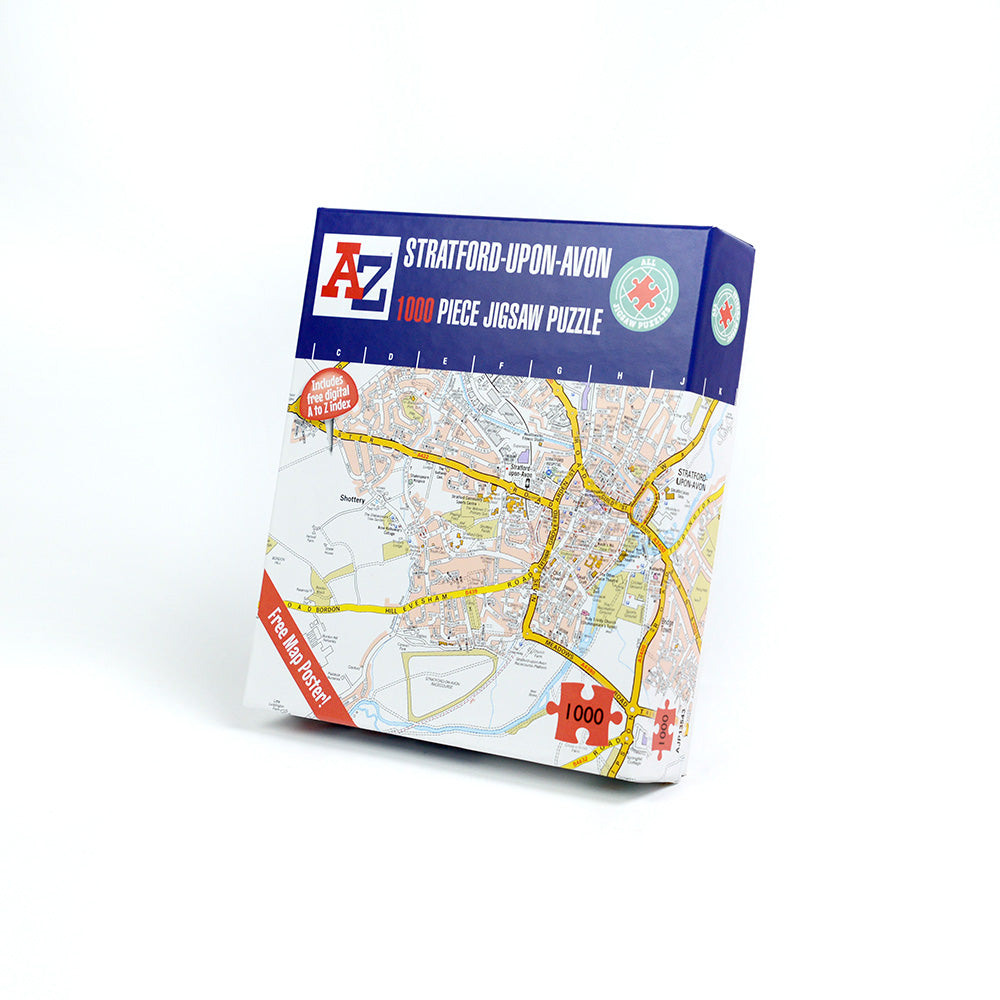 A-Z Map of Stratford-upon-Avon 1000 Piece Jigsaw
