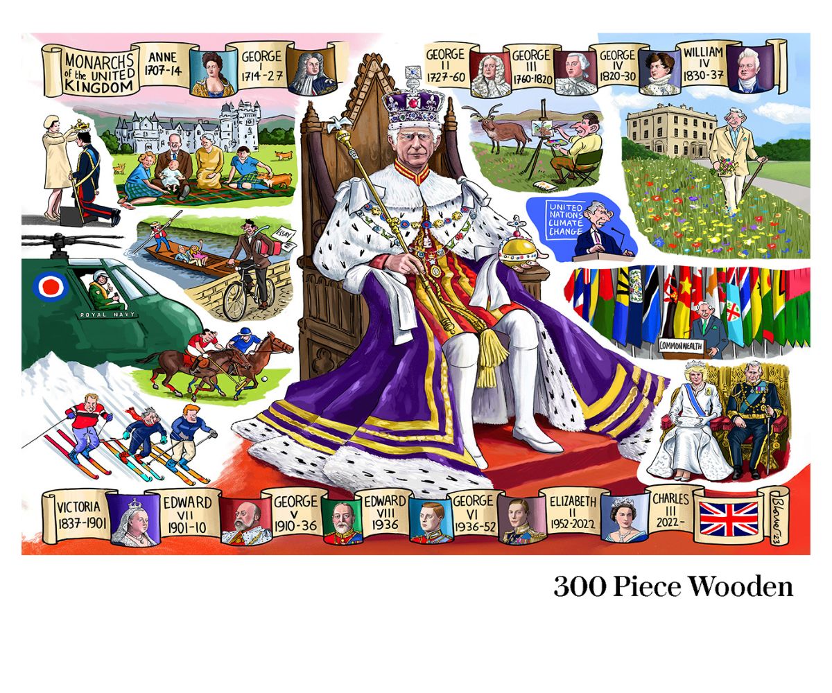 The Telegraph King Charles III Coronation According to Blower 1000 or 300 Piece Jigsaw Puzzle