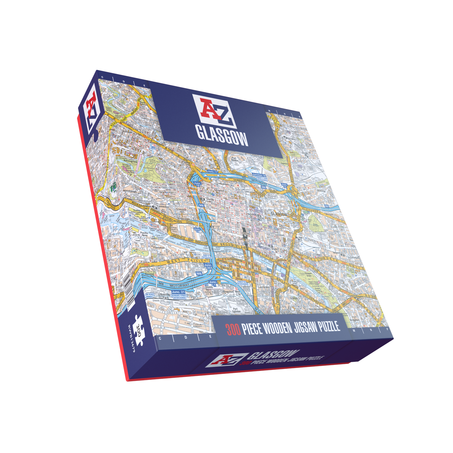 A-Z Map of Glasgow 1000 Piece Jigsaw