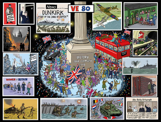 The Telegraph VE Day 80th Anniversary According to Blower 1000 or 300 Piece Jigsaw Puzzle