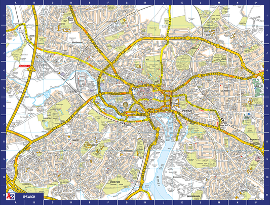 A-Z Map of  Ipswich 1000 Piece Jigsaw