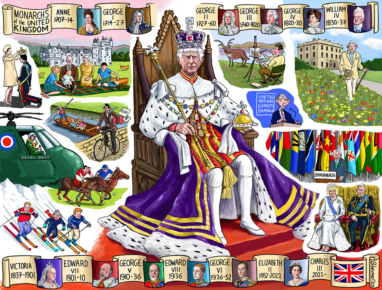The Telegraph King Charles III Coronation According to Blower 1000 or 300 Piece Jigsaw Puzzle