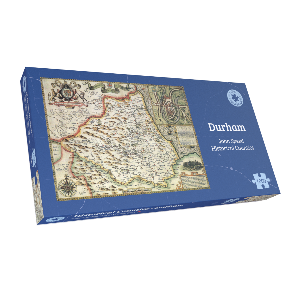 Durham Historical Map 1000 Piece Jigsaw Puzzle (1610) - John Speed
