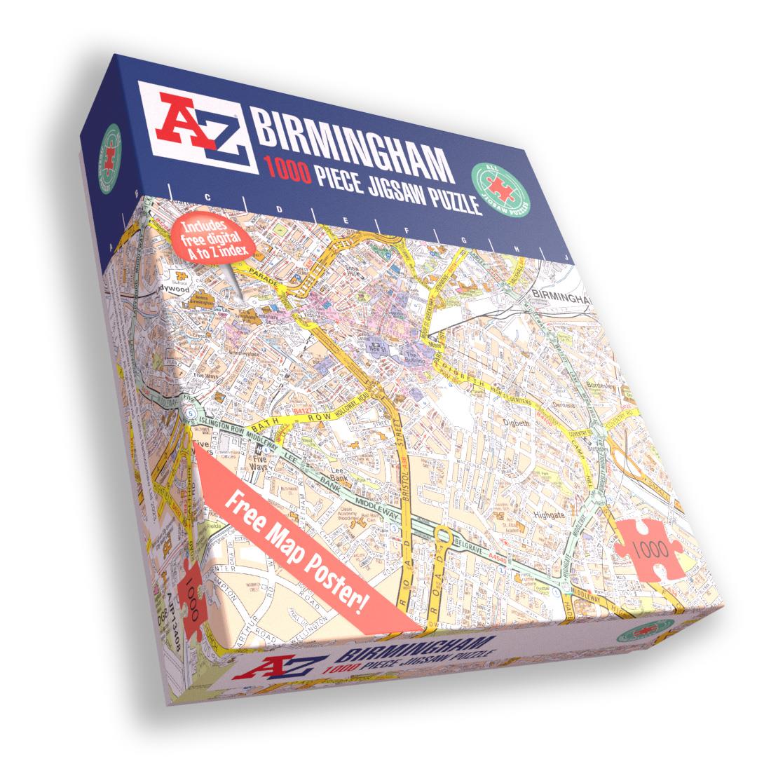 A-Z Map of Birmingham 1000 Piece Jigsaw