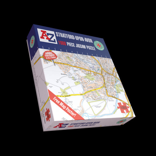 A-Z Map of  Stratford-upon-Avon 1000 Piece Jigsaw