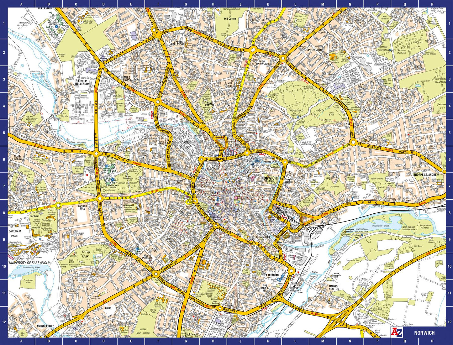 A-Z Map of Norwich 1000 Piece Jigsaw