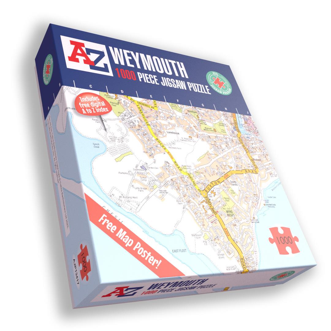 A-Z Map of Weymouth 1000 Piece Jigsaw