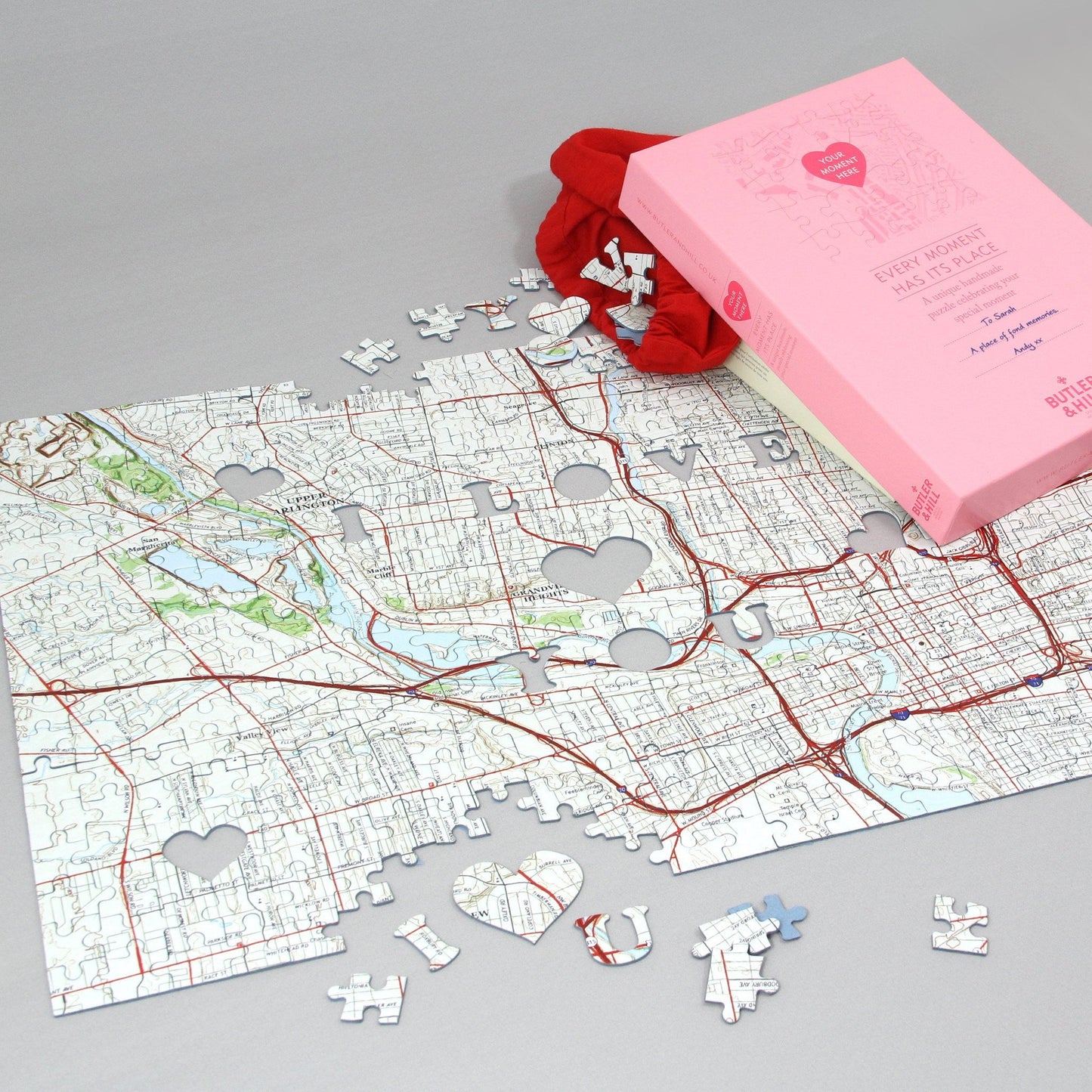 We First Met Here - Hometown USA Map Puzzle