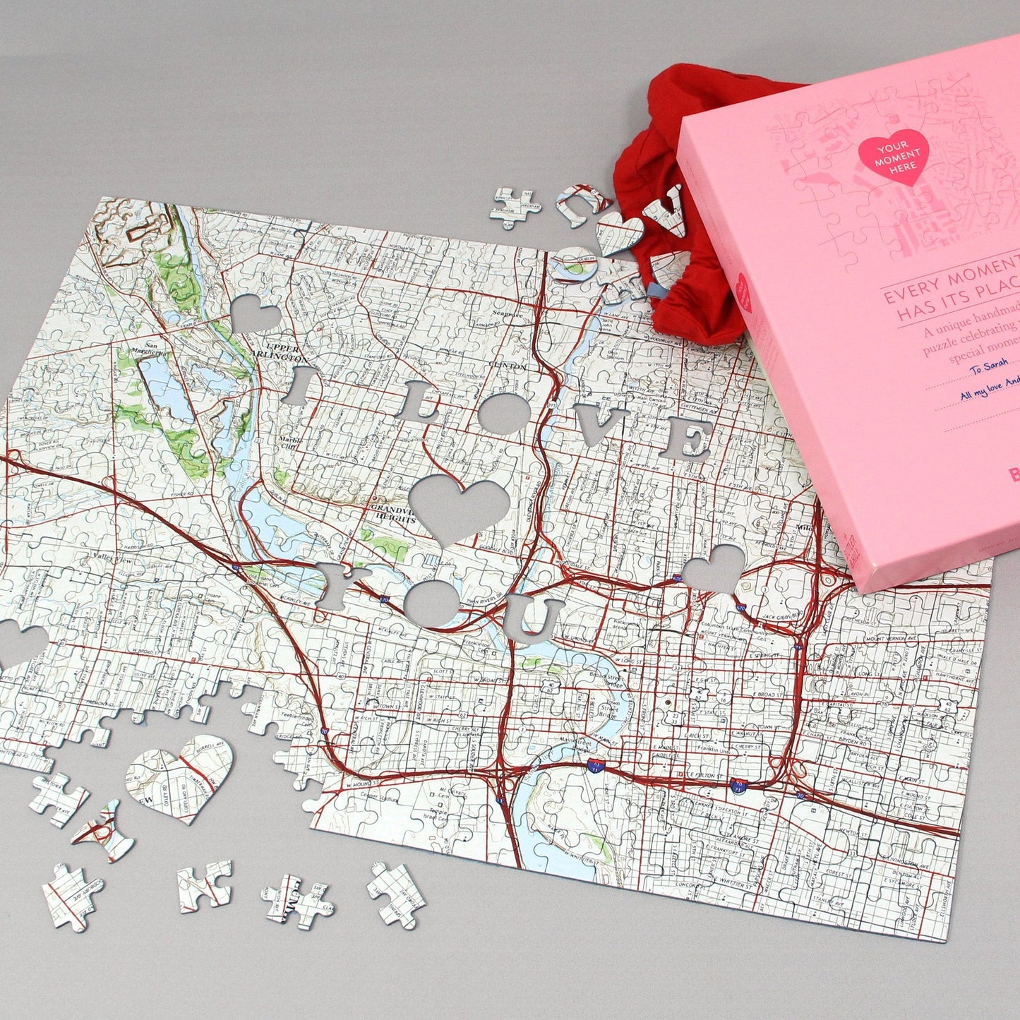 We First Met Here - Hometown USA Map Puzzle