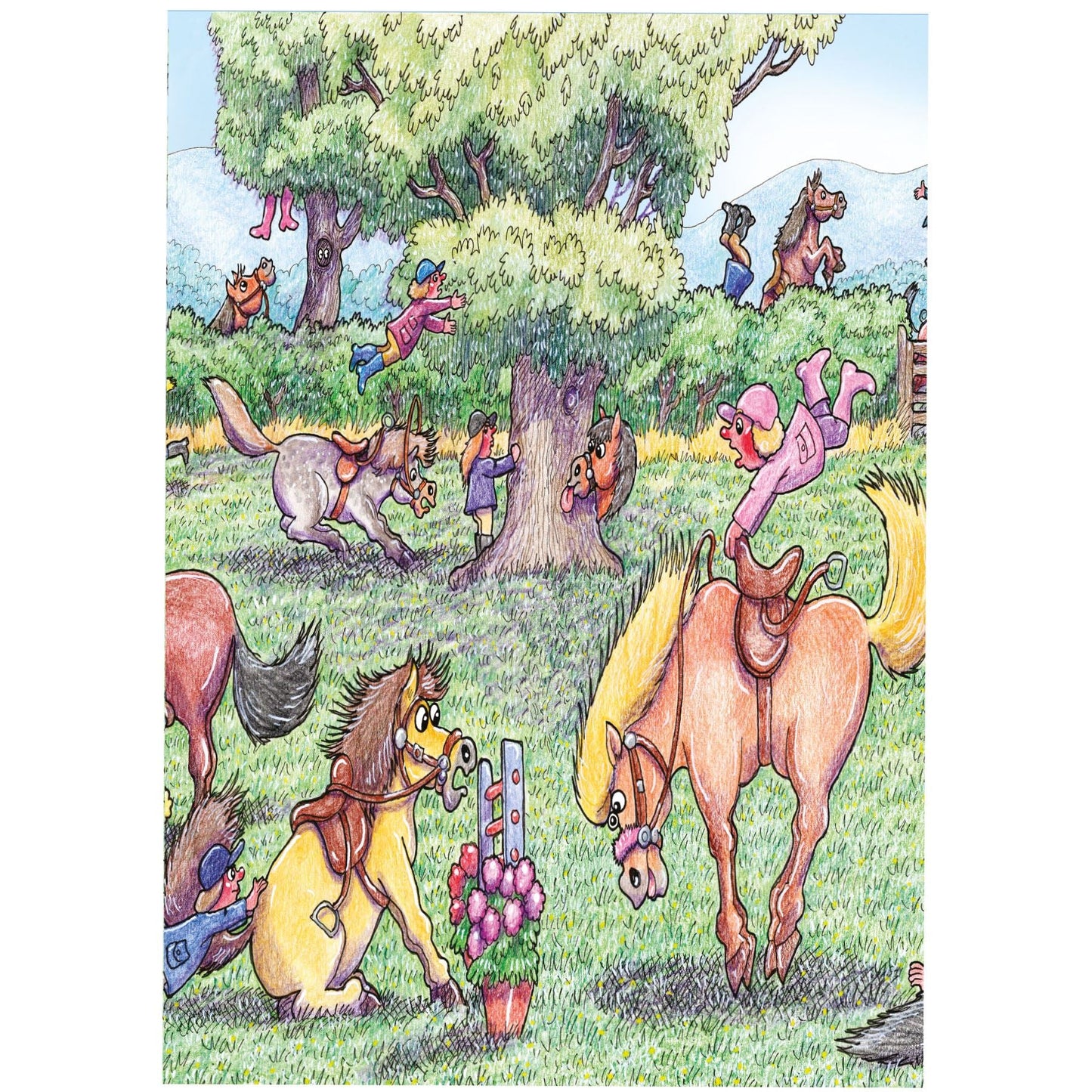 Pony Stampede - Armand Foster 3 x 16 Piece Kids Jigsaw Puzzle 2