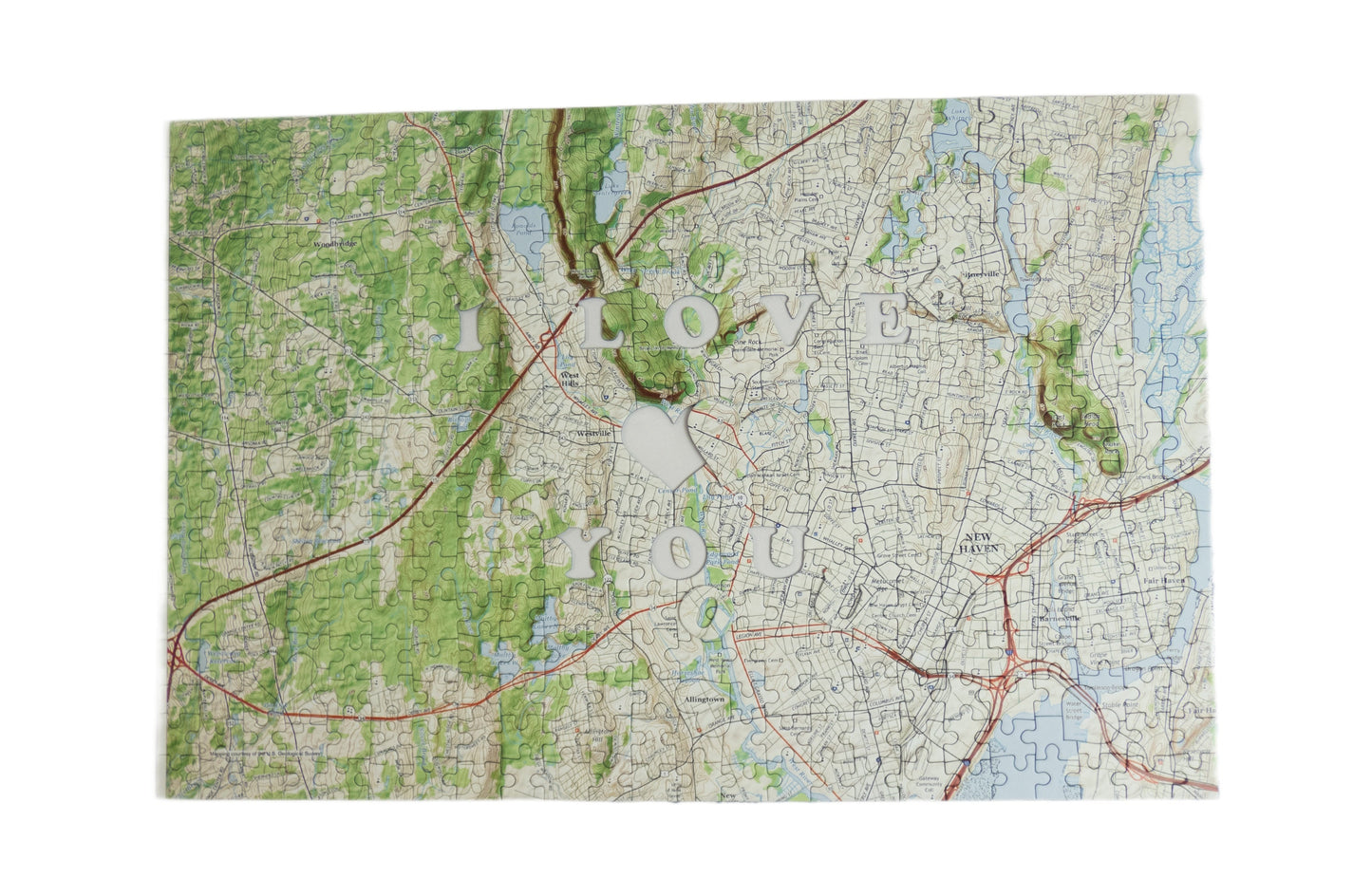 We First Met Here - Hometown USA Map Puzzle
