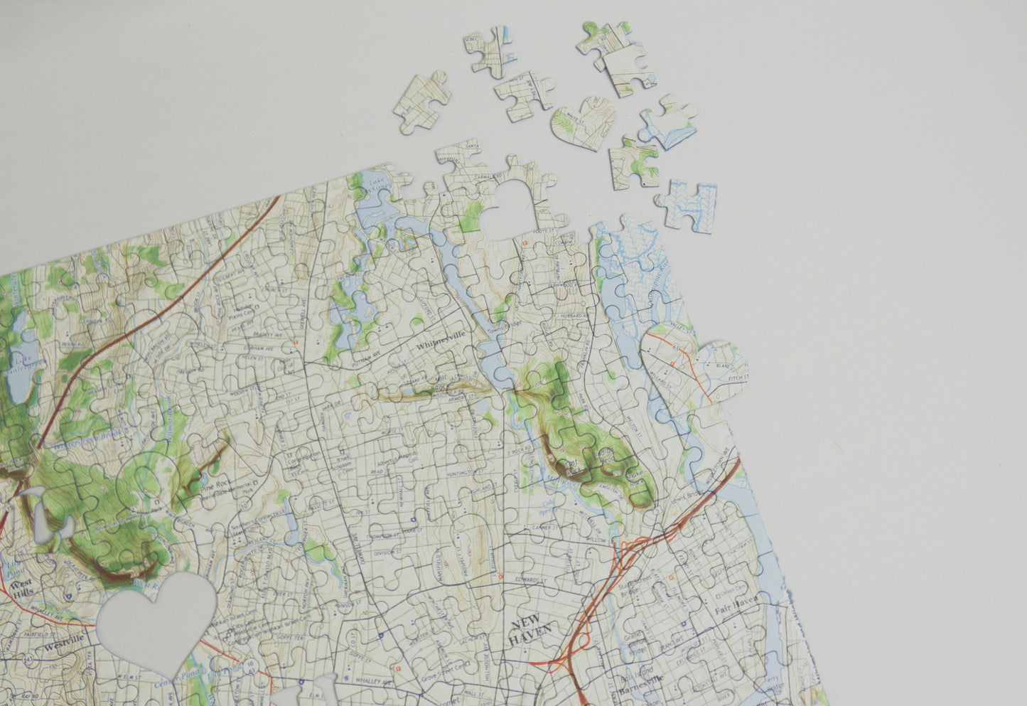 We First Met Here - Hometown USA Map Puzzle