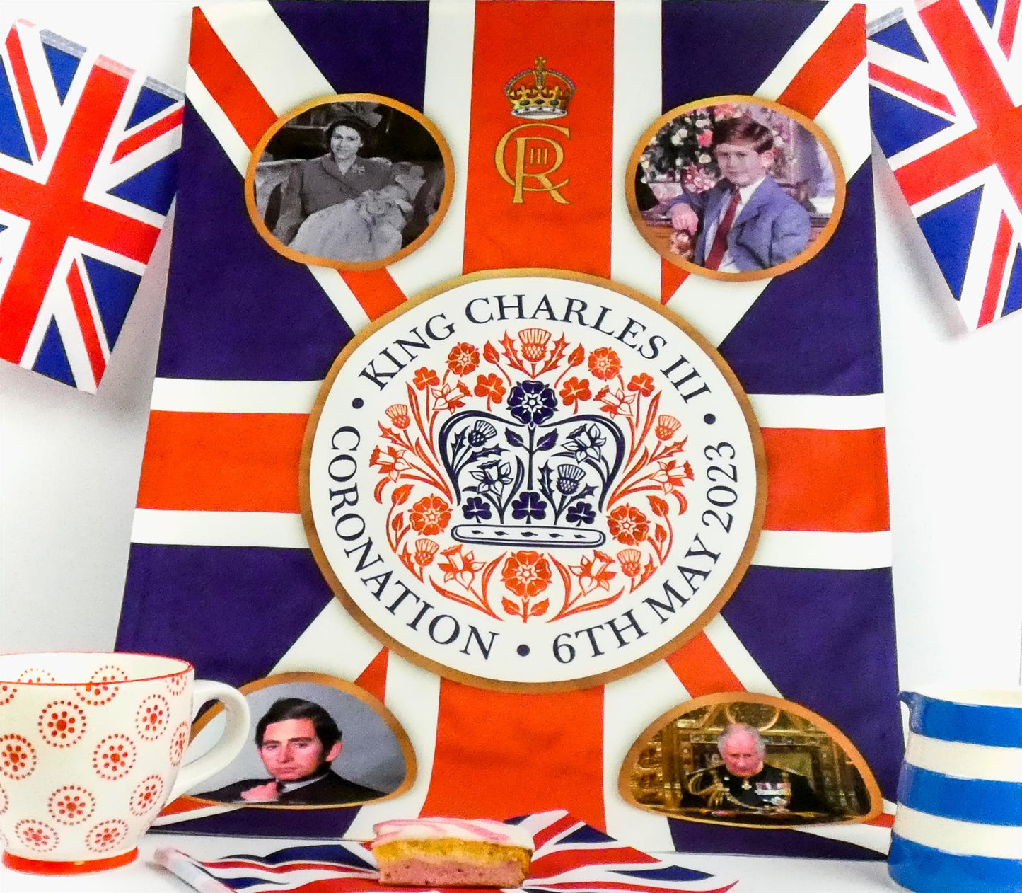 Kings Coronation Tea Towel