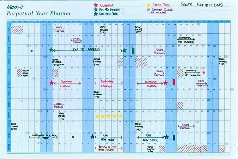 Perpetual Year Wall Planner