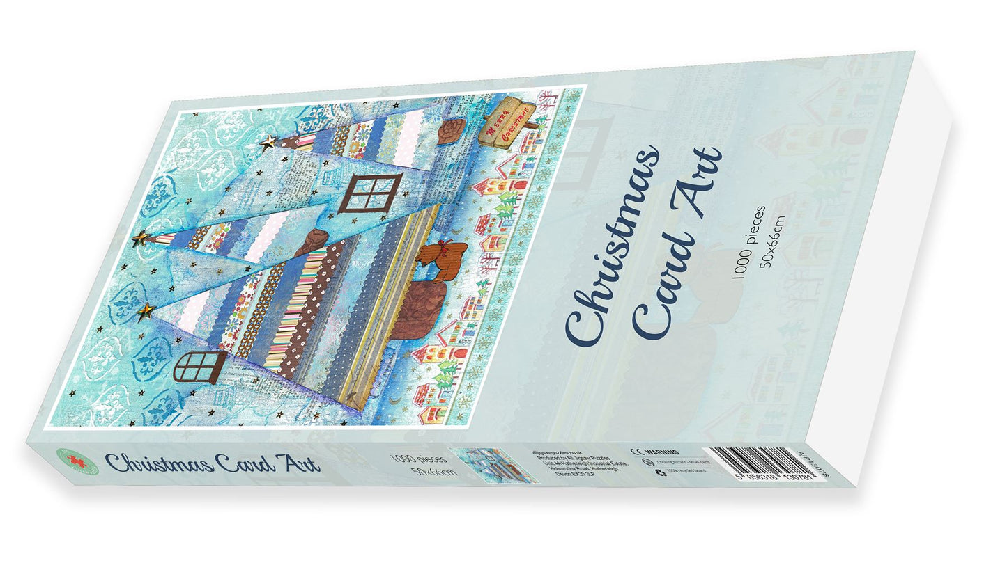 Christmas Card Art 1000 Piece Jigsaw Puzzle box
