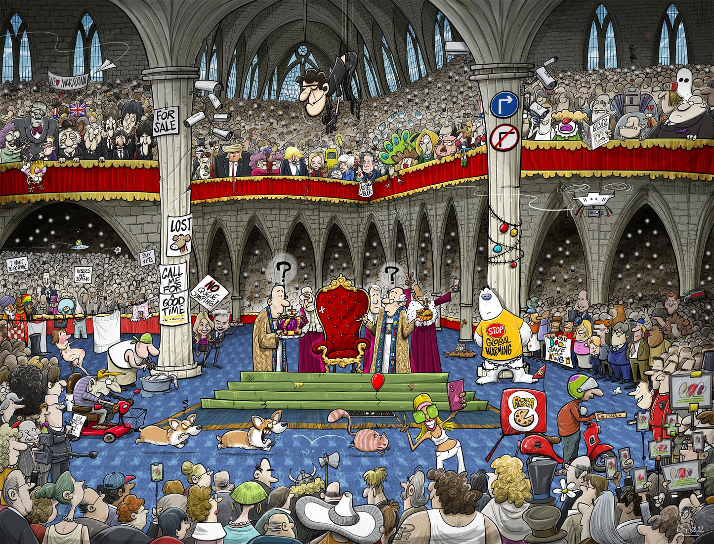 Chaos at the Coronation 1000 Piece Jigsaw Puzzle