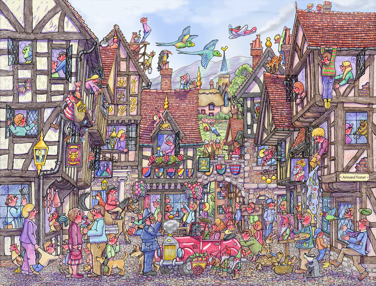 Hectic Hamlet 1000 Piece Jigsaw Puzzle