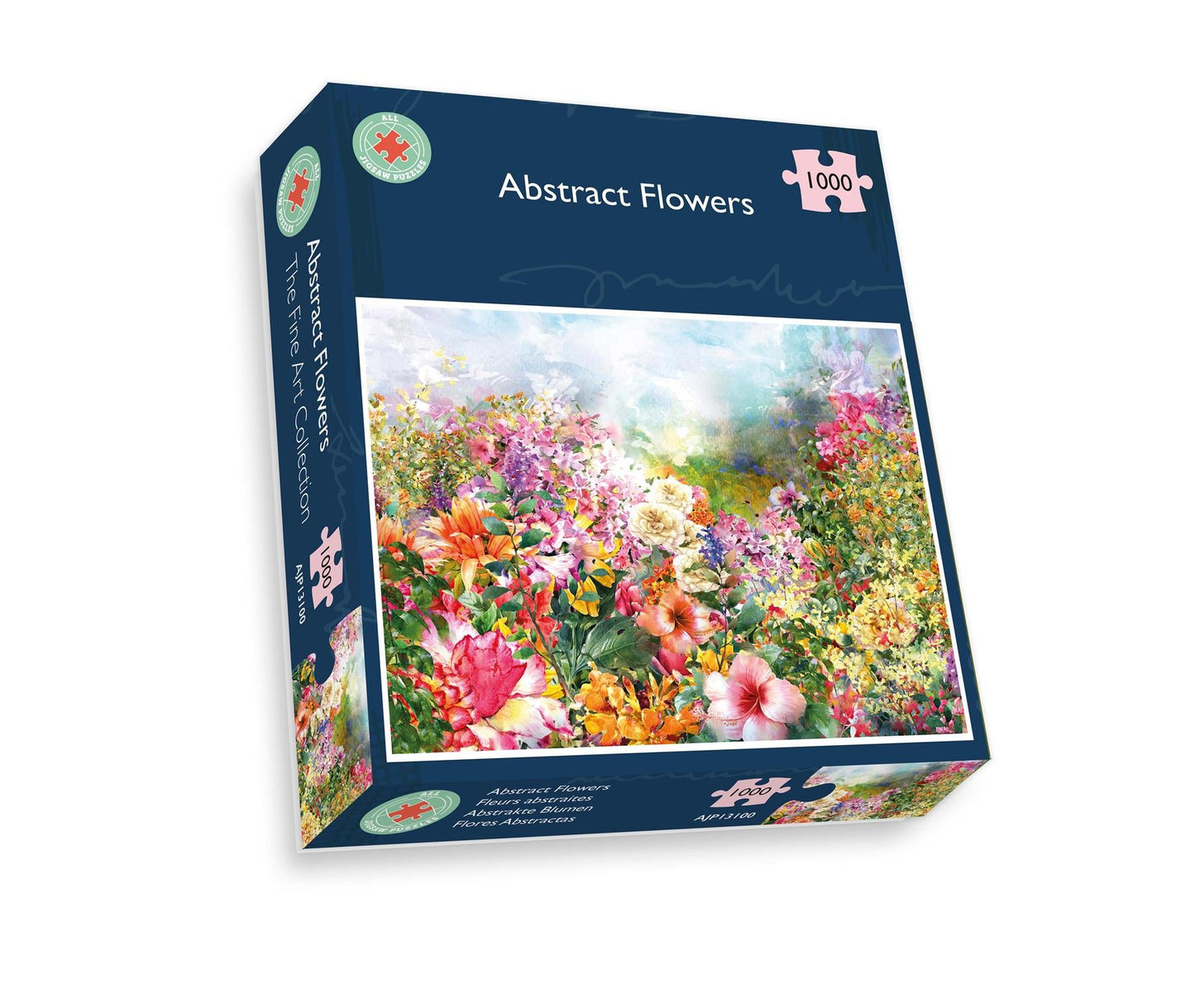 Abstract Flowers 1000 Piece Jigsaw Puzzle