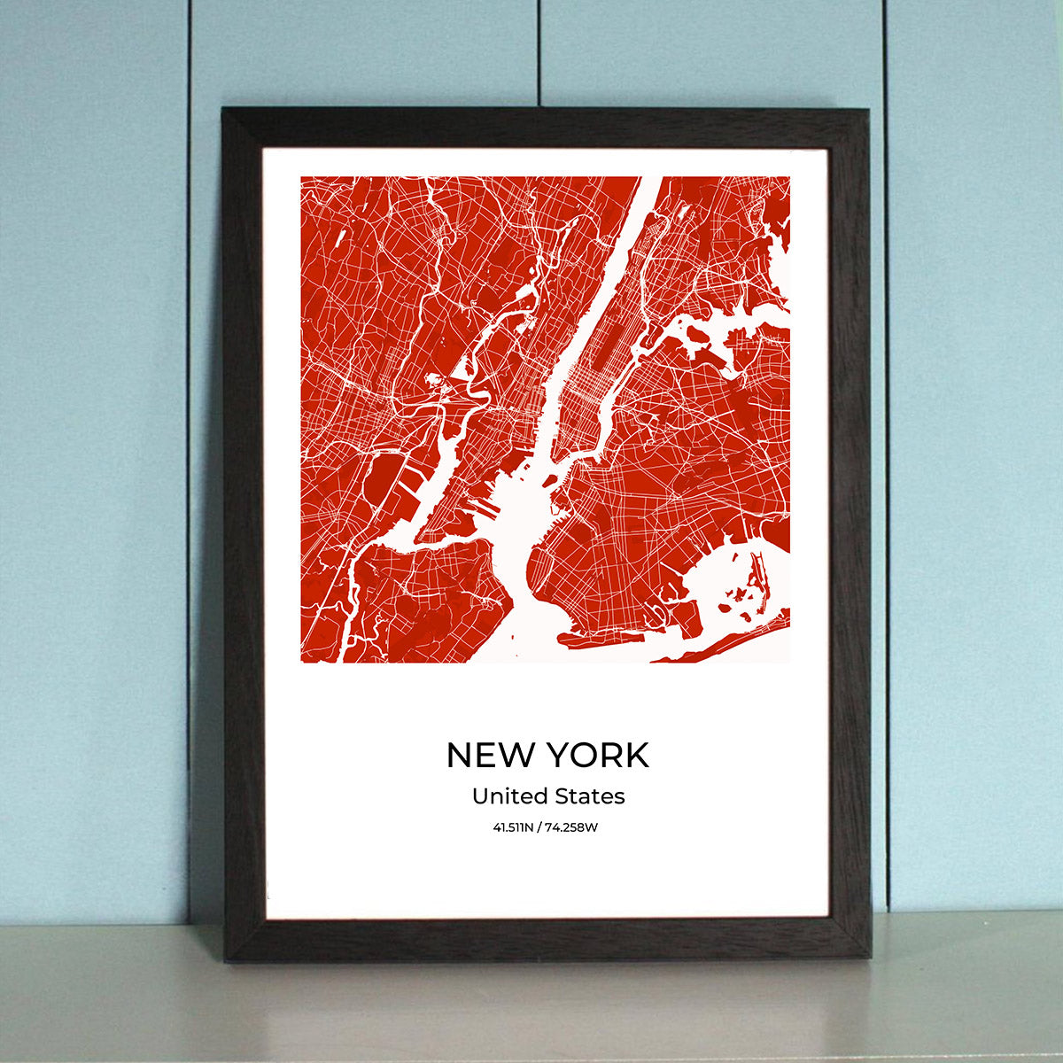 New York City Map Wall Art