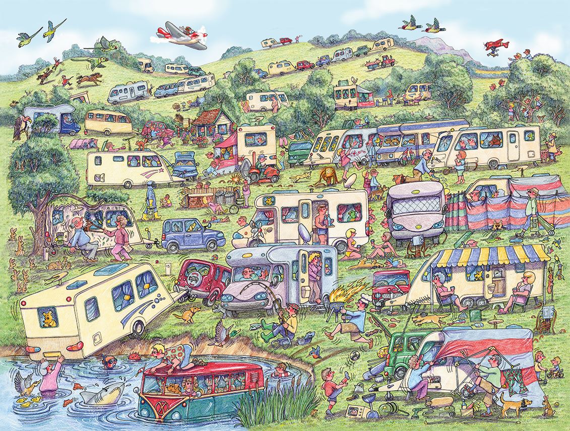 Crazy Caravan Site 1000 Piece Jigsaw Puzzle