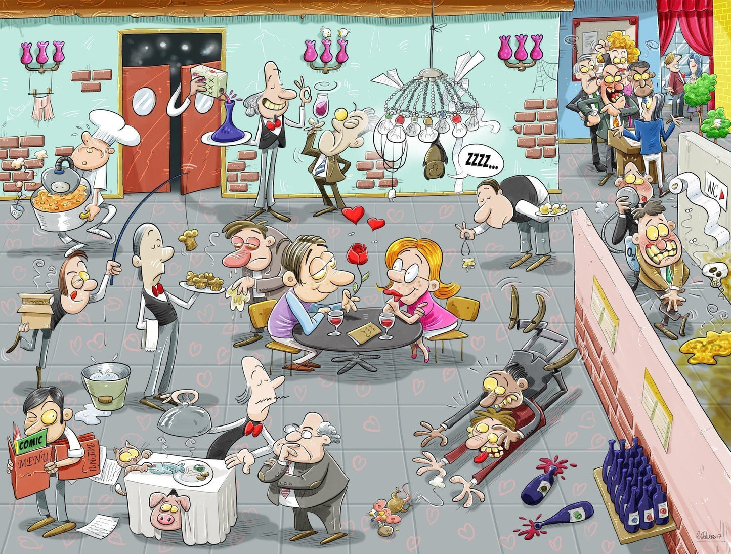 Jigsaw Puzzle - Chaos On Valentine‡Ãâôs Day 1000 Or 500 Piece Jigsaw Puzzle