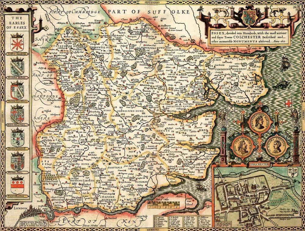 Essex Historical Map 1000 Piece Jigsaw Puzzle (1610) - All Jigsaw Puzzles UK
- 1