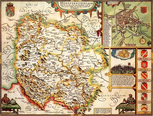 Herefordshire Historical Map 1000 Piece Jigsaw Puzzle (1610) - All Jigsaw Puzzles UK
 - 1