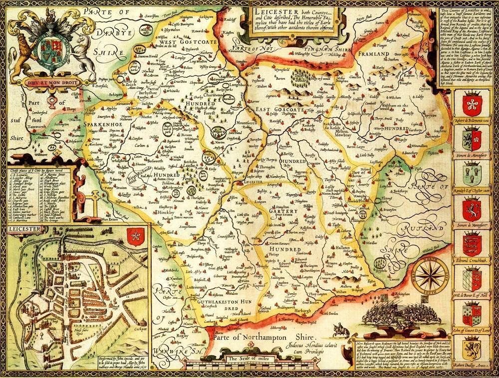 Leicestershire Historical Map 1000 Piece Jigsaw Puzzle (1610) - All Jigsaw Puzzles UK
- 1