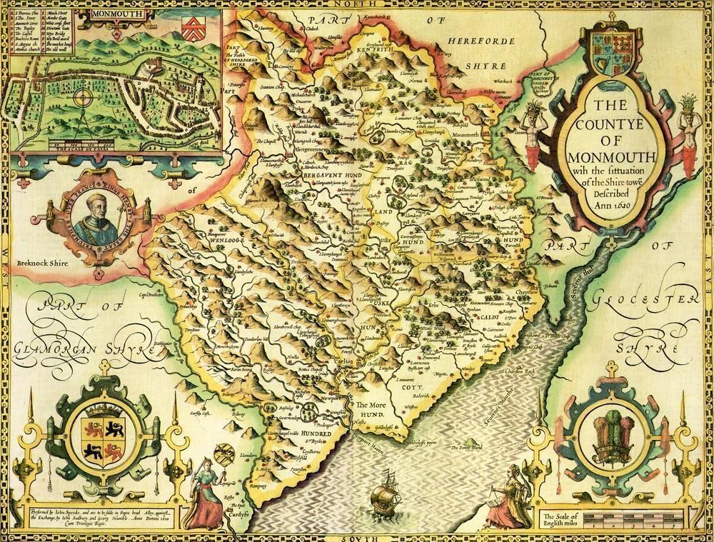 Monmouthshire Historical Map 1000 Piece Jigsaw Puzzle (1610) - All Jigsaw Puzzles UK
- 2