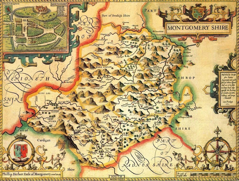 Montgomeryshire Historical Map 1000 Piece Jigsaw Puzzle (1610) - All Jigsaw Puzzles UK
- 1