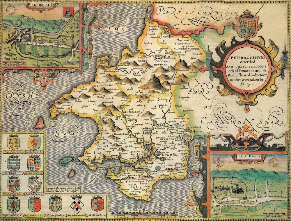 Pembrokeshire Historical Map 1000 Piece Jigsaw Puzzle (1610) - All Jigsaw Puzzles UK
- 1