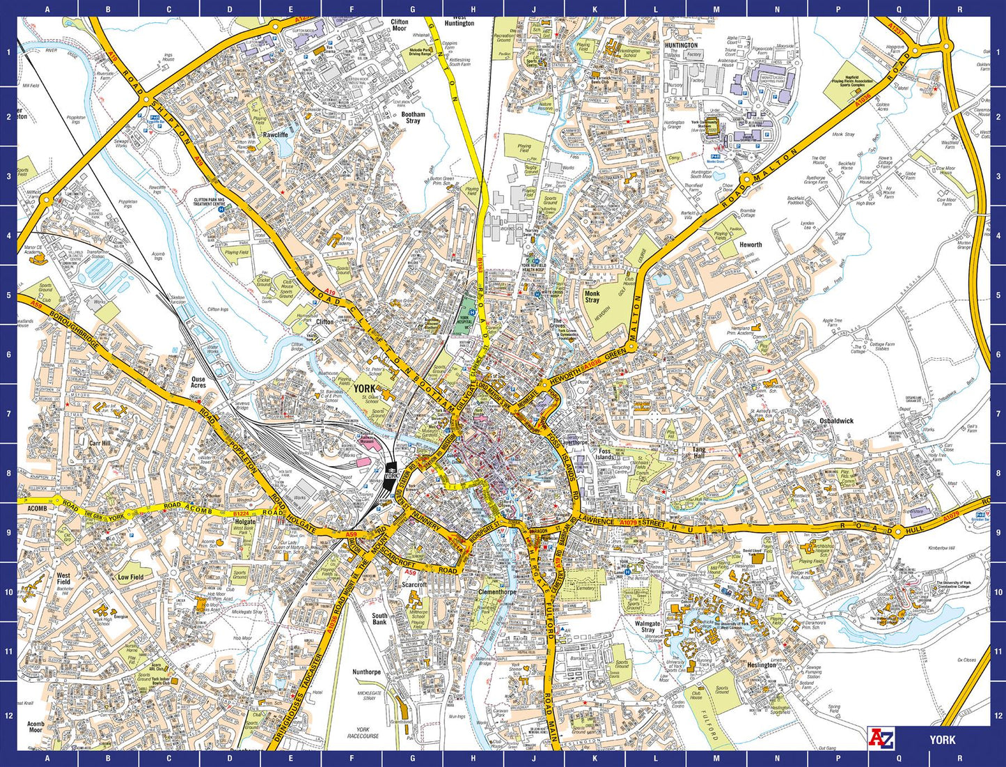 A to Z Map of  York 1000 Piece Jigsaw