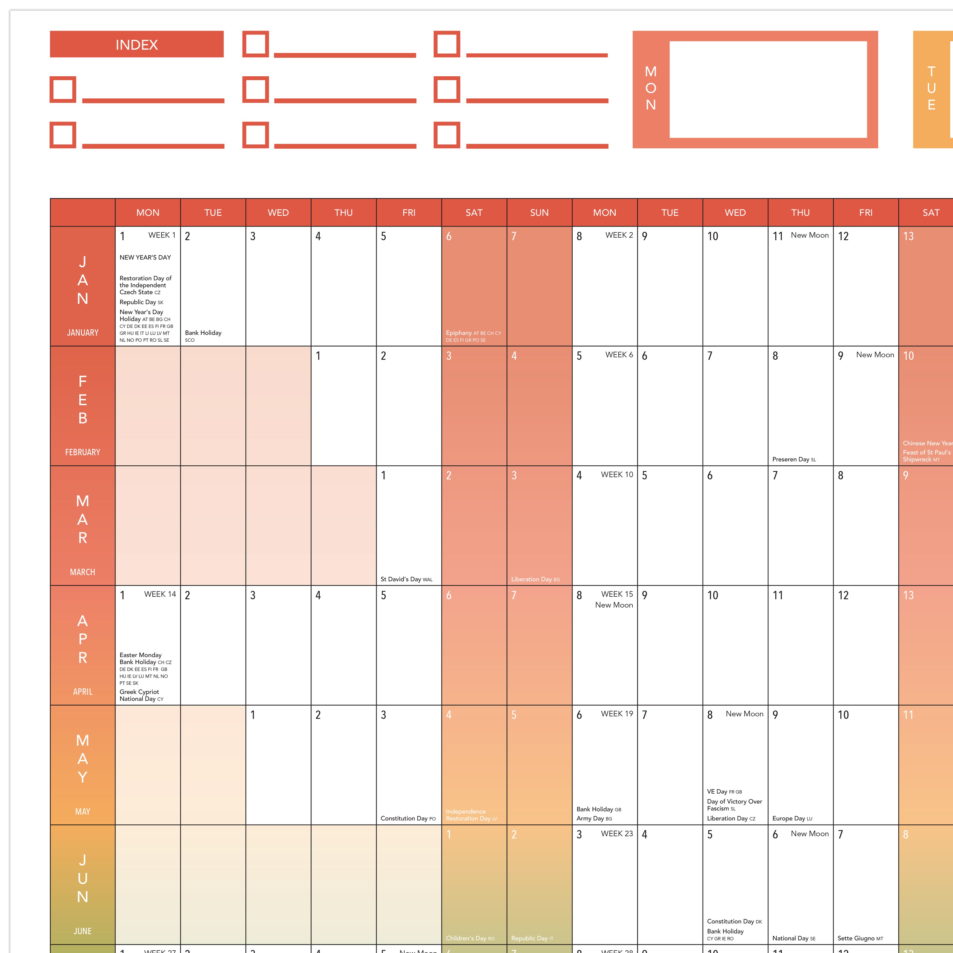 2024 GIANT YEAR WALL CHART AND HOLIDAY PLANNER Butler And Hill UK 2024 giant year wall chart and holiday planner butler and hill uk