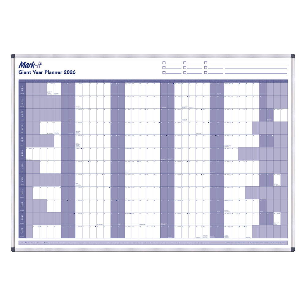 PRE-ORDER GIANT 2026 YEARLY WALL PLANNER - MARK IT