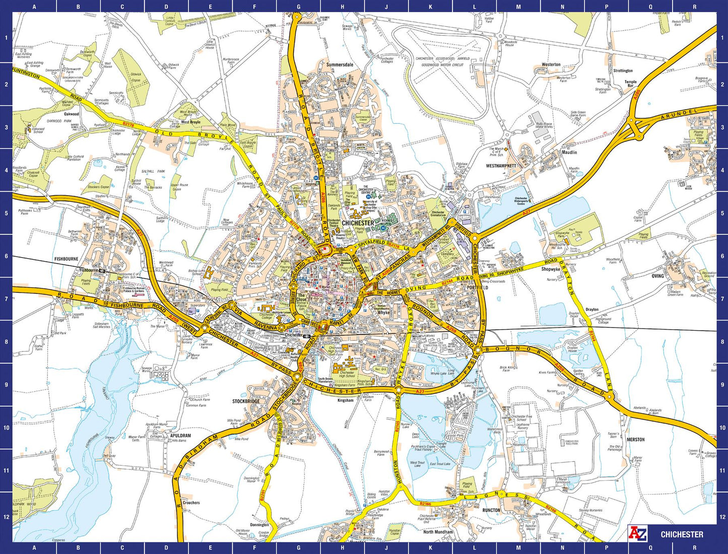 A to Z Map of  Chichester 1000 Piece Jigsaw