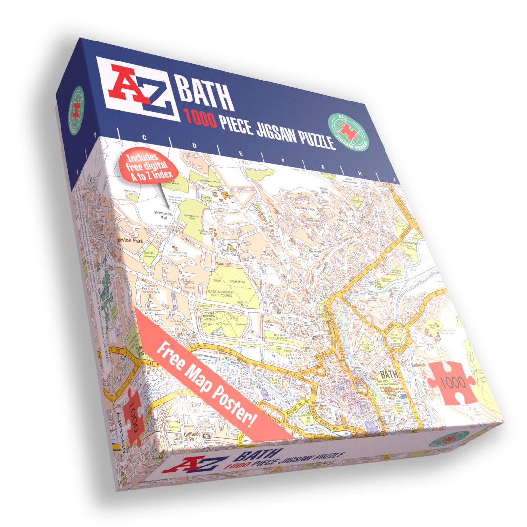 A to Z Map of  Bath 1000 Piece Jigsaw
