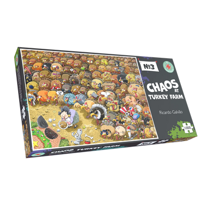 Christmas Chaos at Turkey Farm - No.3 1000 Piece Jigsaw Puzzle