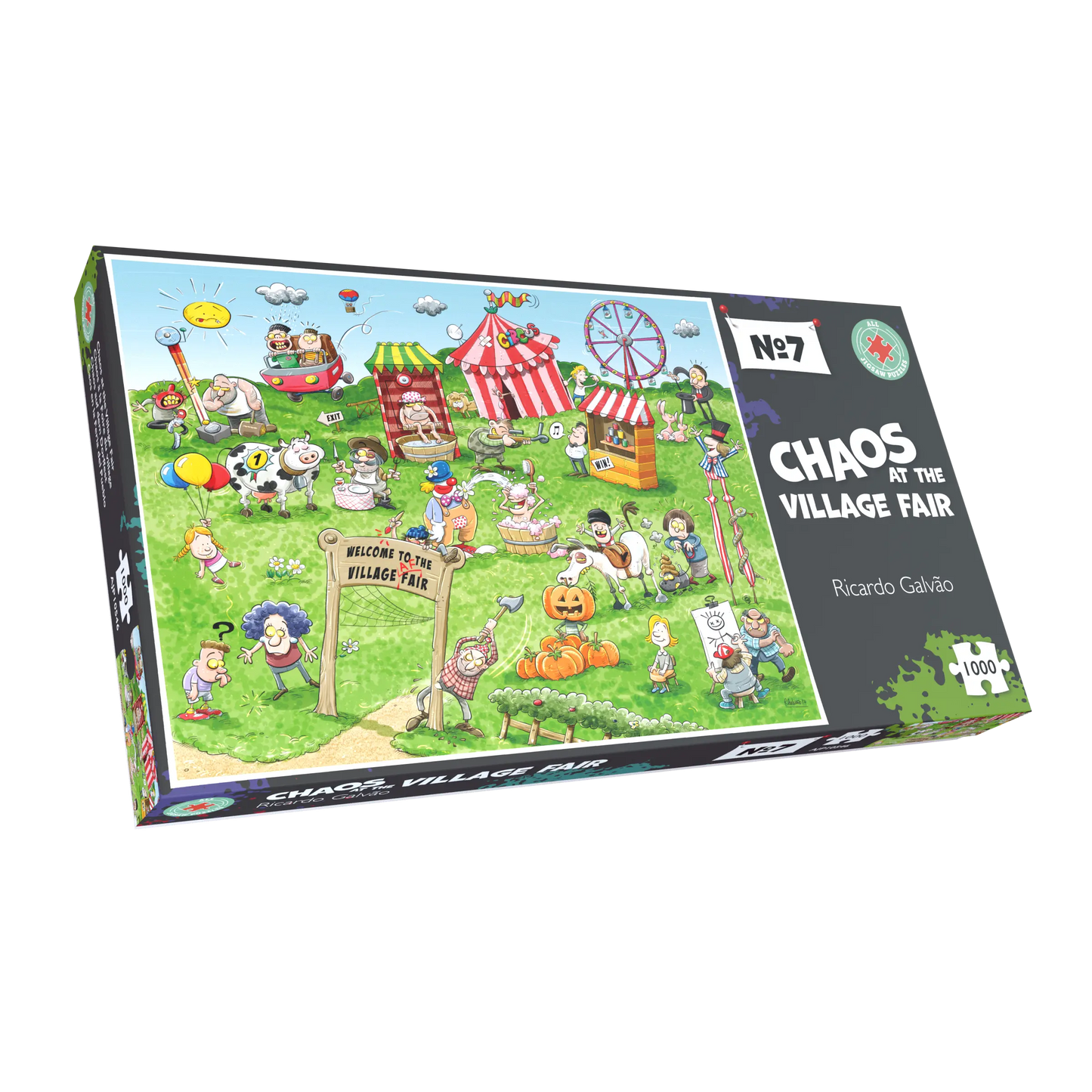 Chaos at the Village Fair - No.7 1000 or 500 Piece Jigsaw Puzzles