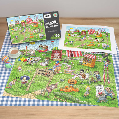 Chaos at the Village Fair - No.7 1000 or 500 Piece Jigsaw Puzzles