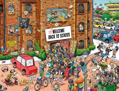 Back to School Chaos- No. 8 1000 or 500 Piece Jigsaw Puzzles