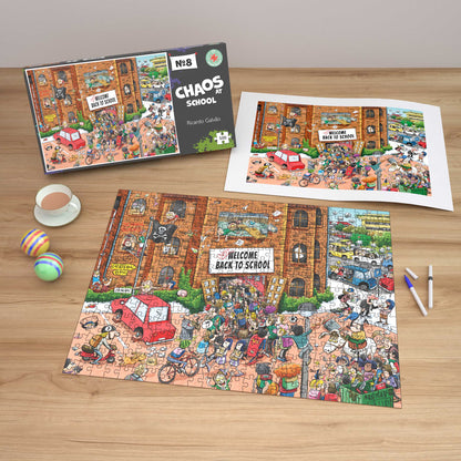 Back to School Chaos- No. 8 1000 or 500 Piece Jigsaw Puzzles