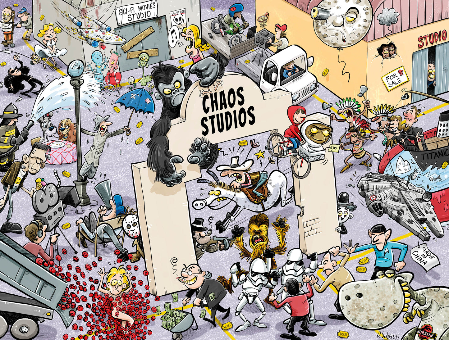 Chaos at the Movies - No.9 1000 or 500 Piece Jigsaw Puzzles